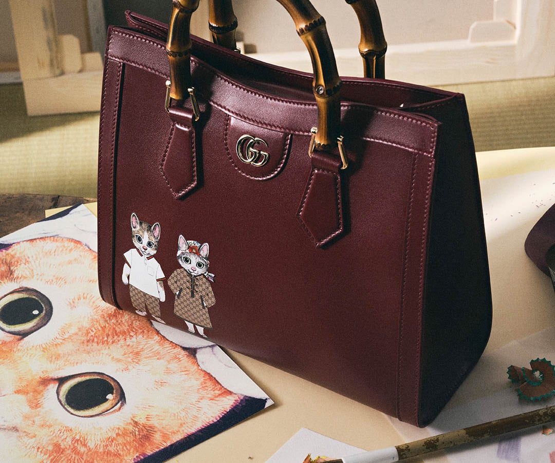 希少！限定コラボ！ GUCCI×ヒグチユウコ 2WAY ショルダーバッグ 美品 限定コラボ GUCCI トップハンドルバッグ ヒグチユウコ