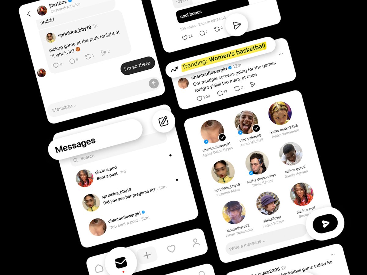 スレッズが「メッセージ機能」を実装、アプリ内のデザインも一部刷新