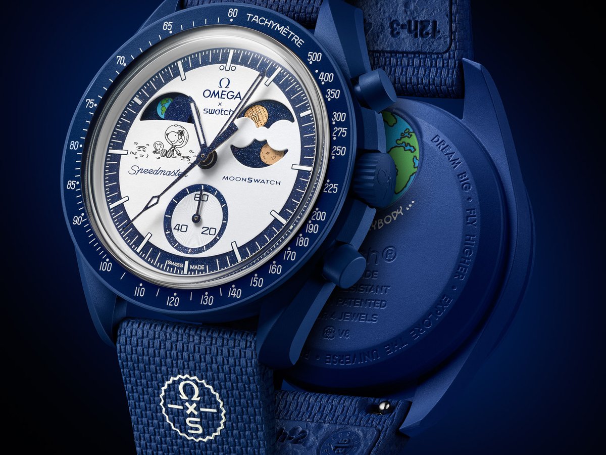 【新品】スウォッチ×オメガ Swatch×OMEGA スヌーピー ニュームーン OMEGA x SWATCH / SNOOPY MOONSWATCH-BLACK | UTDESIGN