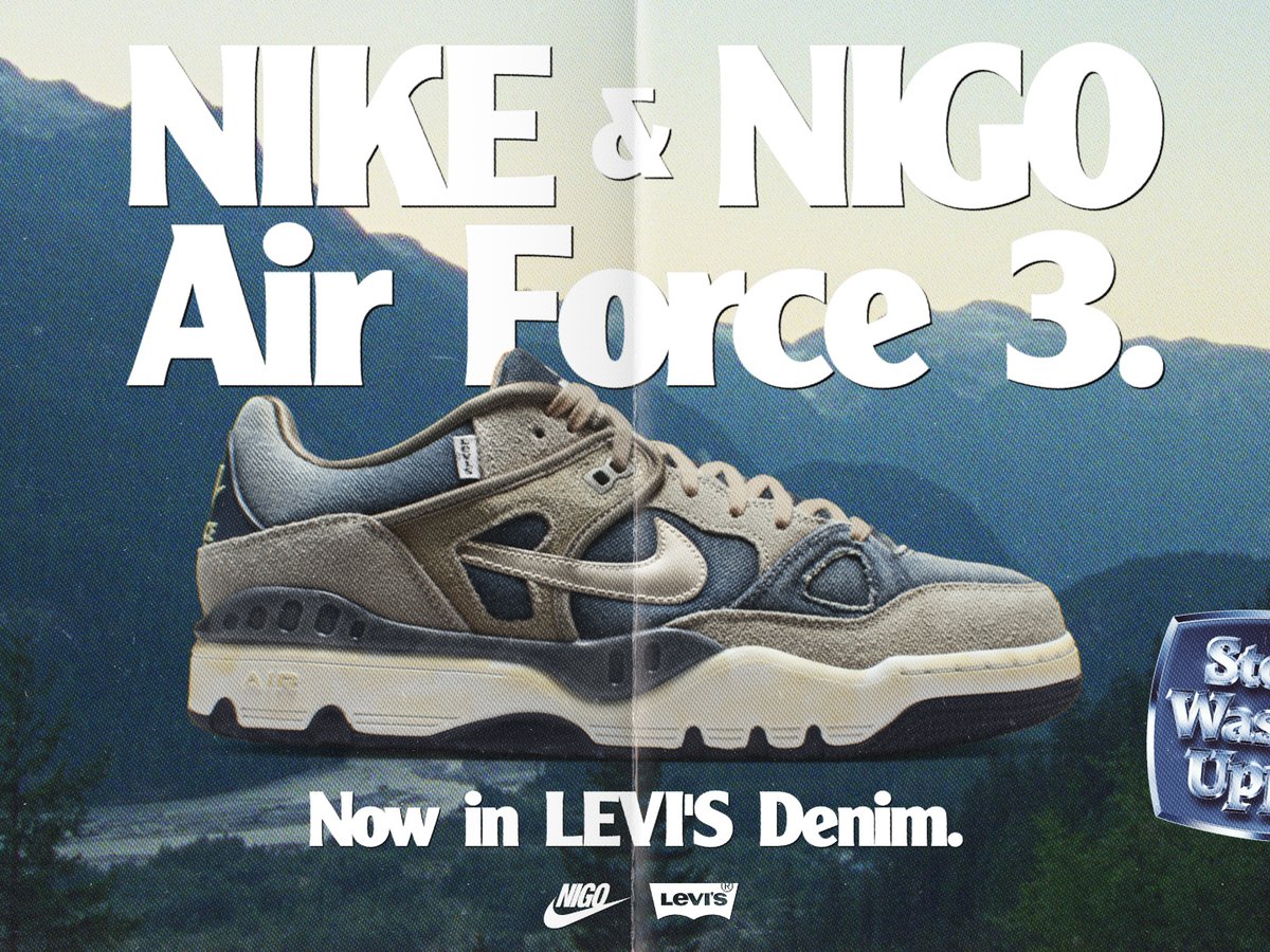 リーバイスとNIGO®、ナイキが初のトリプルコラボ デニム製「Air Force