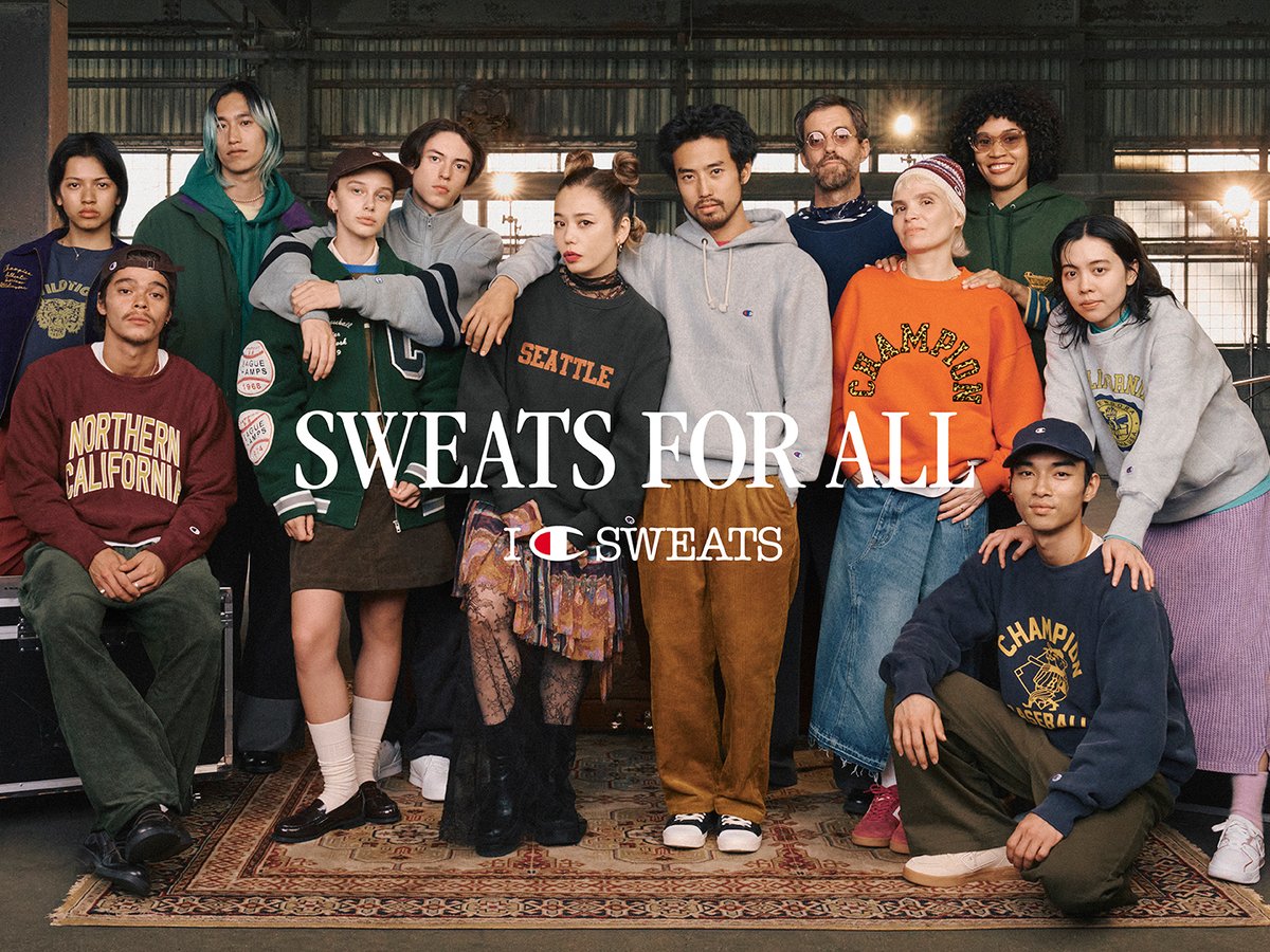 チャンピオンが新コンテンツ「SWEATS FOR ALL」を公開、Charaが親子共演