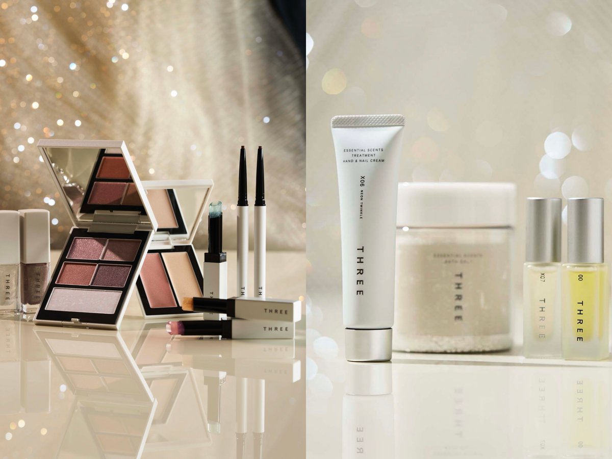 2025年クリスマスコフレ】THREE：星とネオンの光をまとうコスメや