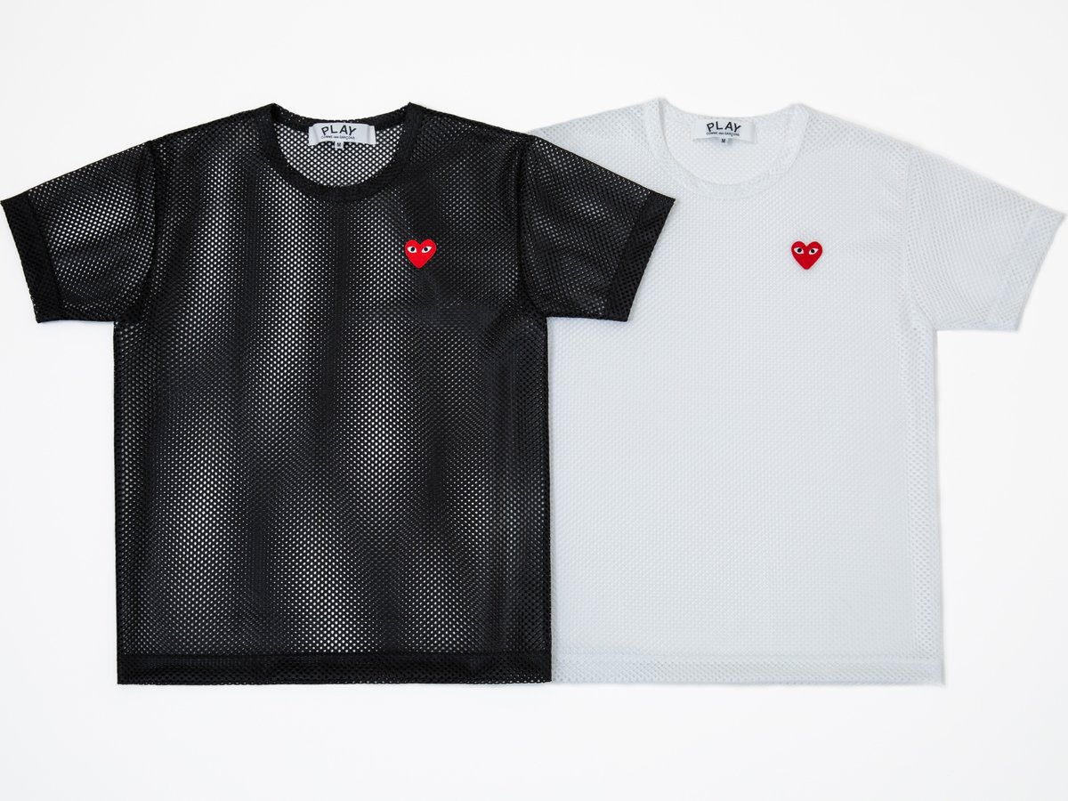プレイ コム デ ギャルソンが初となるメッシュ素材のTシャツを発売