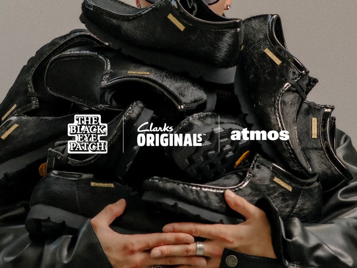アトモス × クラークス オリジナルズ × ブラックアイパッチ、毛足の