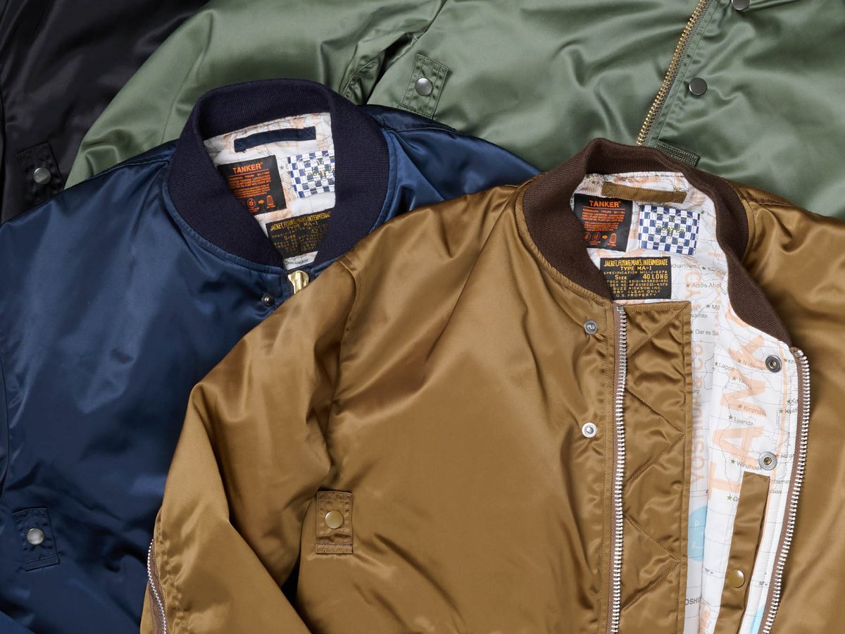 ポーター × バズリクソンズ MA-1に「タンカー」のナイロンを用いた限定