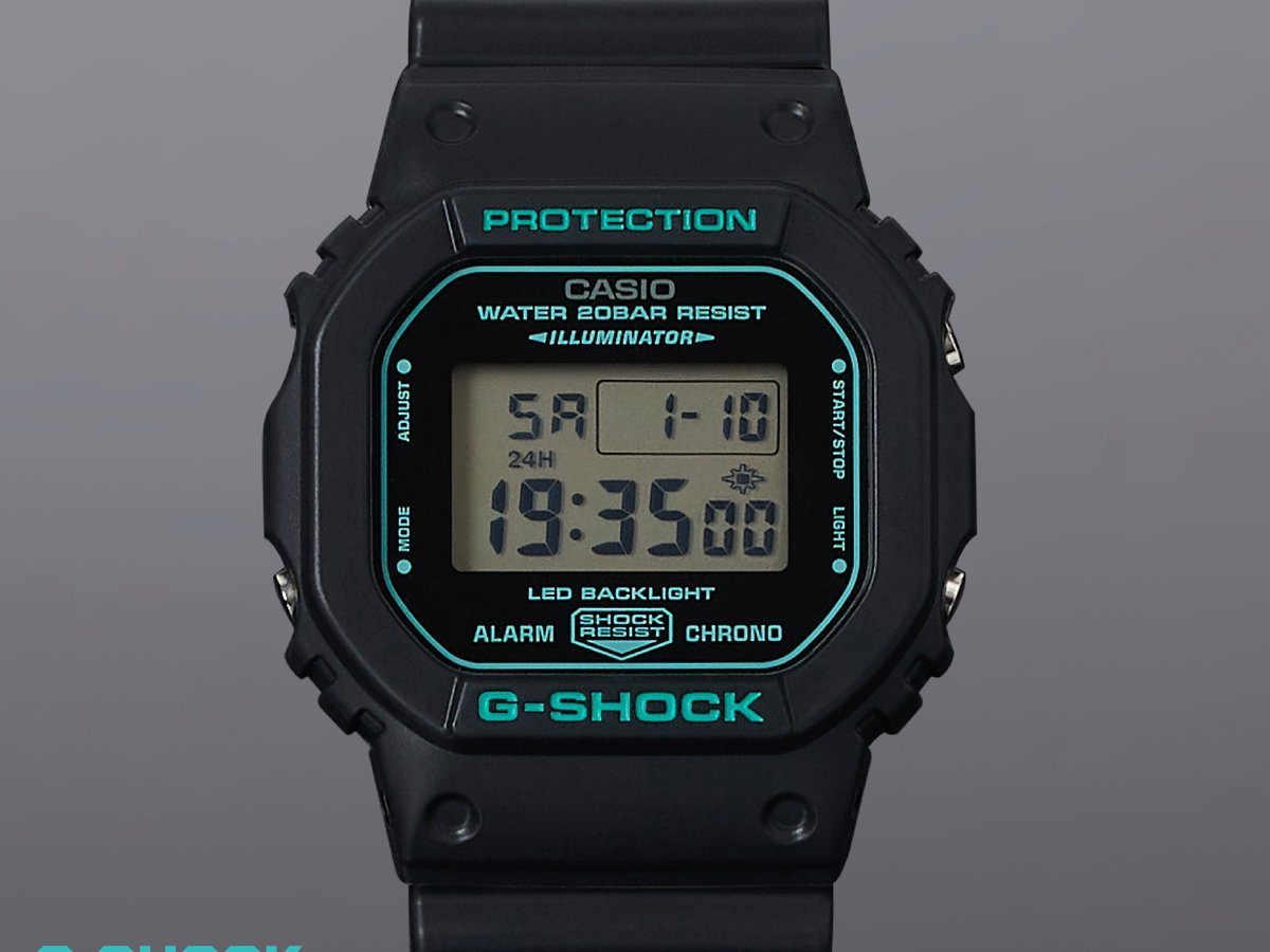 Gショック × POTR ブラックをベースにターコイズブルーを配した「DW