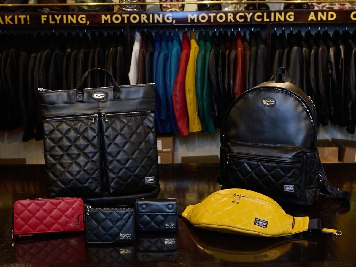 Lewis Leathers ボディバッグ PORTER 90周年限定　黒 吉田カバン」90周年記念 ルイスレザーズとコラボしたバッグやレザー
