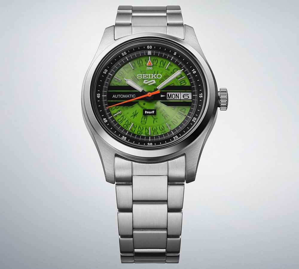 【美品】SEIKO　5スポーツ　HUFコラボ　国内限定1000本 ハフ x セイコー 5スポーツによる初のコラボ限定ウォッチが発売