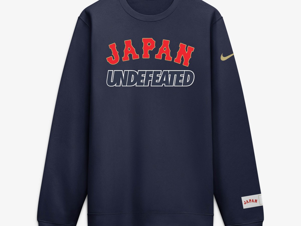 値下げ！2026WBC×UNDEFEATED 限定コラボ　スウェットホワイト S WBCとアンディフィーテッドのコラボコレクション発売 日米チームのロゴ