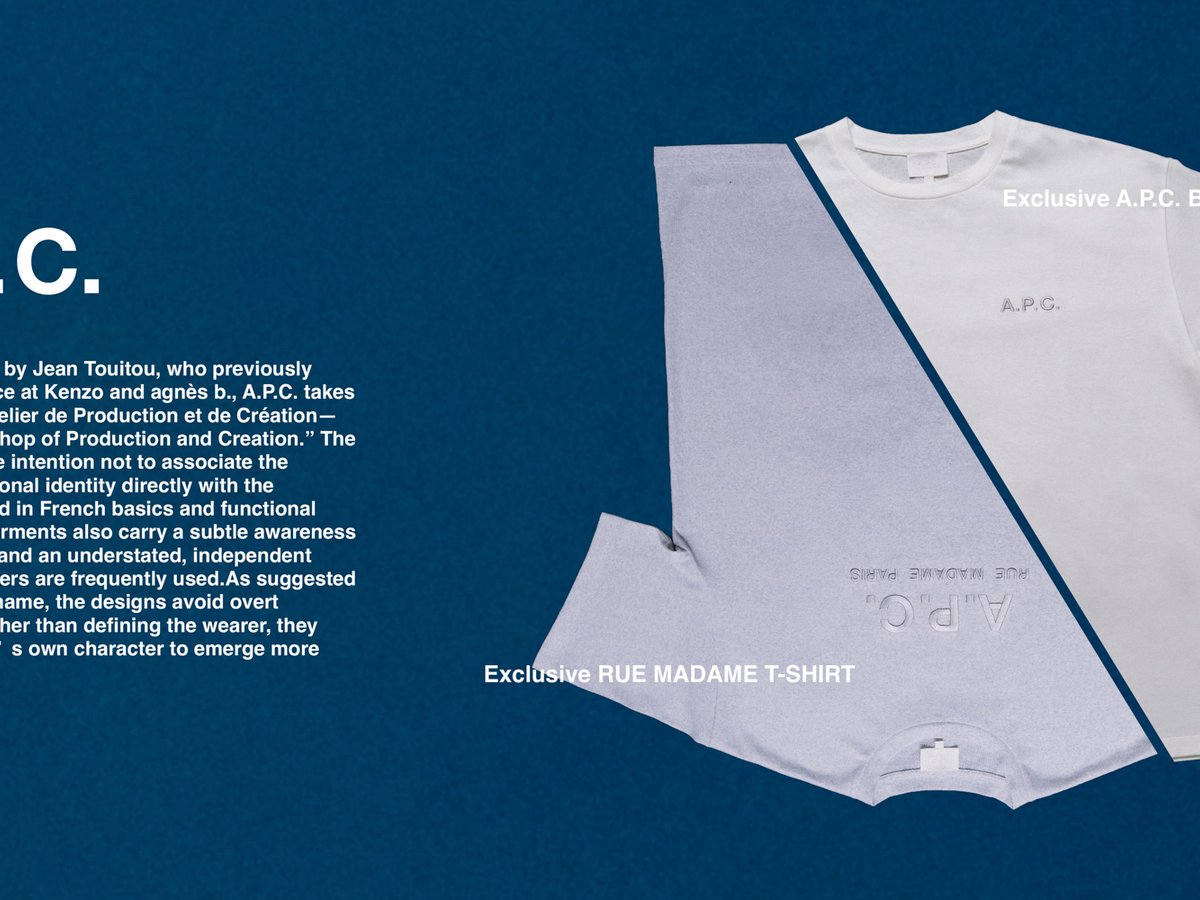 A.P.C. Tシャツ 新品未使用　タグ付き　フリークスストアコラボ フリークスストアがアー・ペー・セーに別注 ボディと同系色のロゴを配