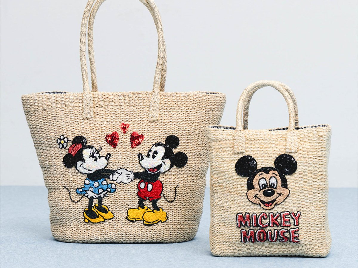 新品未使用　BEAMS BOY × Disney MICKEY かごバッグ ビームス ボーイがディズニーモチーフのかごバッグ発売 ビームス