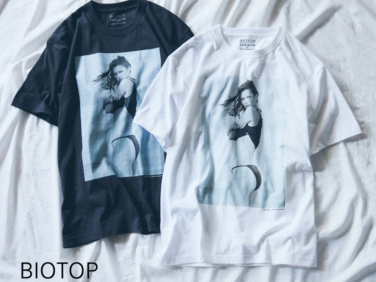 ビオトープがケイト・モスの撮り下ろしフォトTシャツ第2弾を発売