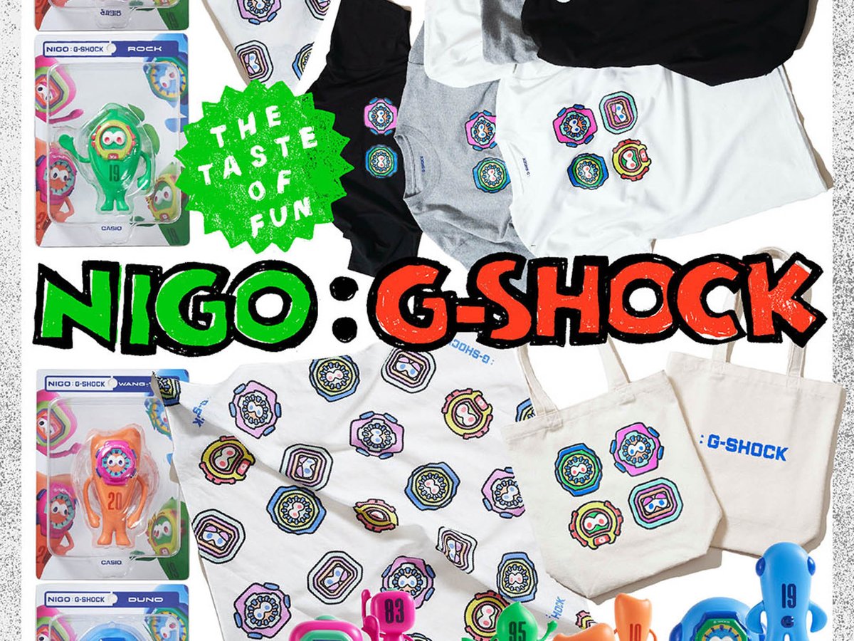G-SHOCK フィギュアとタオルセット NIGO®による「Gショック」オリジナルキャラクターのグッズ発売