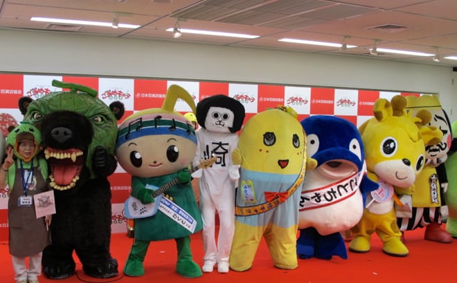 ふなっしーが頂点に ご当地キャラ総選挙 百貨店で開催