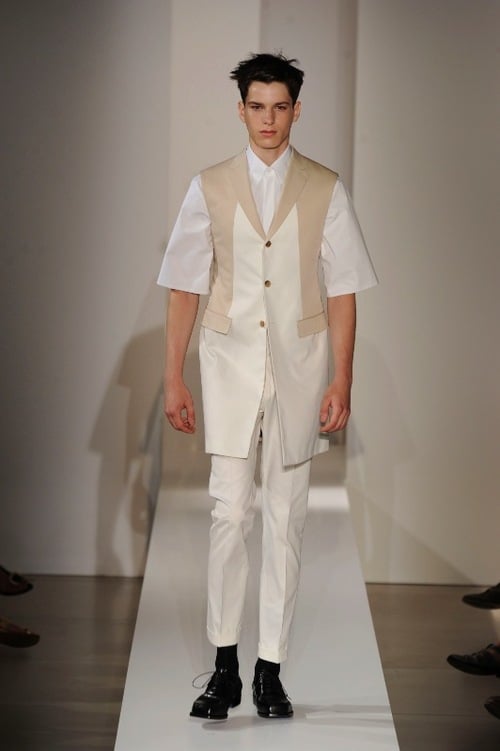 【希少】JIL SANDER ジルサンダーウール切り替えベスト2013AW本人期 希少】JIL SANDER ジルサンダーウール切り替えベスト2013AW本人期