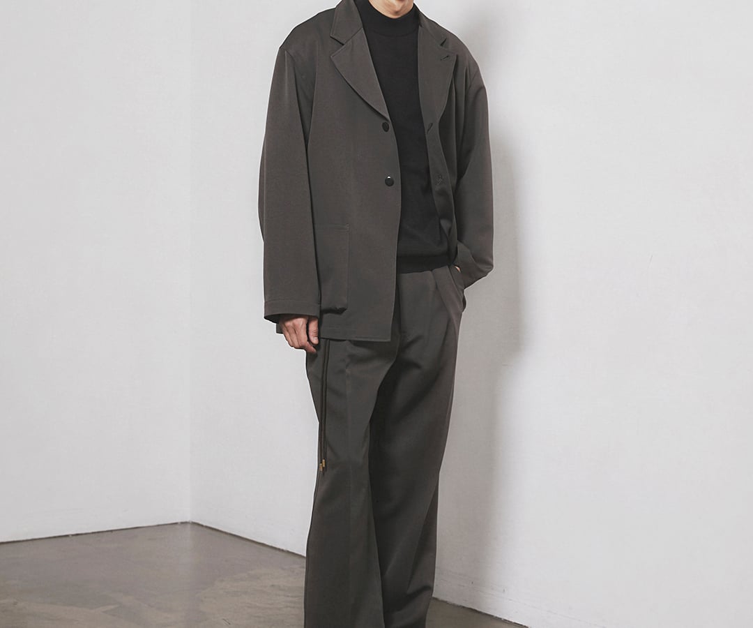 satou.9.24ページ 2024aw] SEVESKIG / F-to-B Wearable Knit Tweed Cardigan
