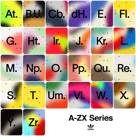 アディダス オリジナルスが26文字のアルファベットにちなんだ「A-ZX 