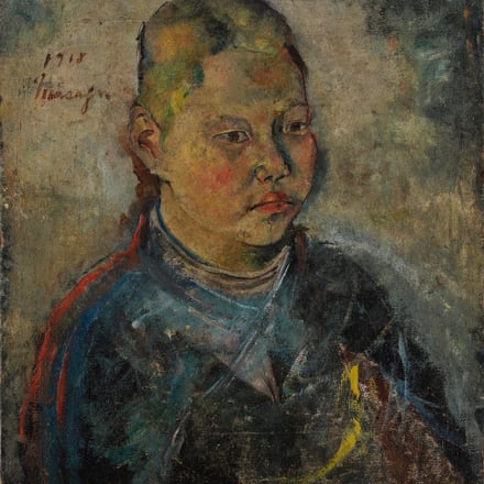 関根正二《小供》 1918年（大正7）油彩／カンヴァス45.5 x 37.9 cm