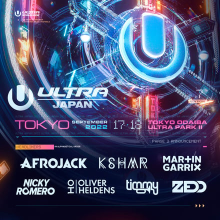 ULTRA JAPAN 2022 出演者リスト Image by ULTRA JAPAN