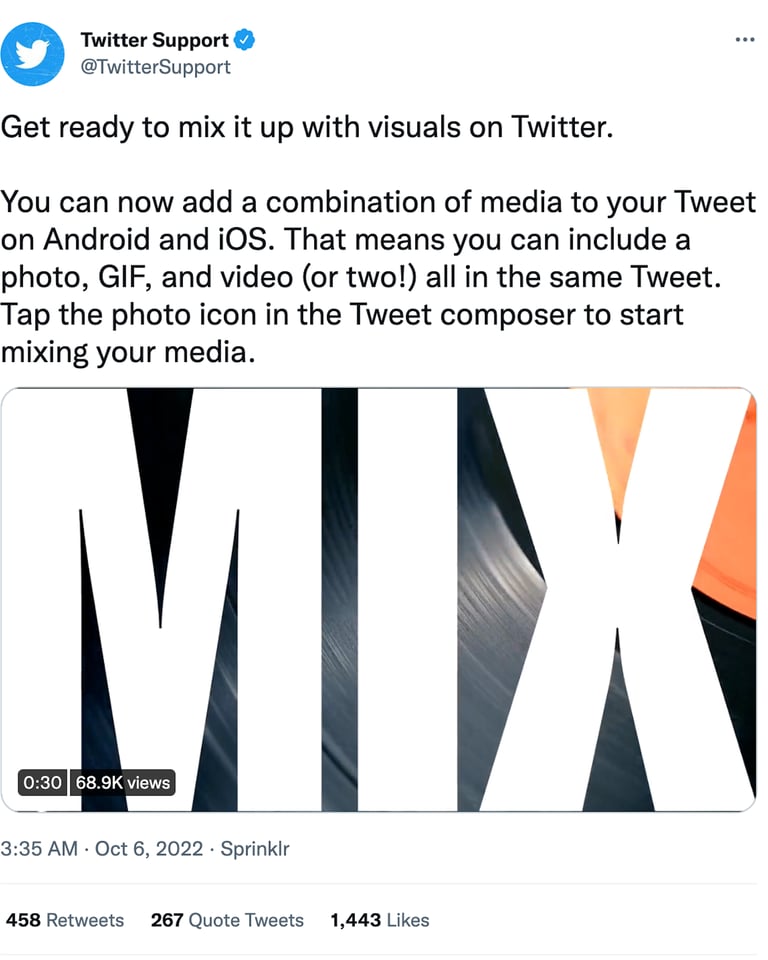 ツイッター 1ツイートに動画と画像を同時投稿できる新機能を発表