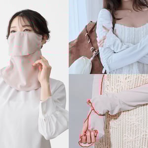 UV対策グッズ新提案　フェイスカバーは淡色、アームカバーは“服見え”が鍵