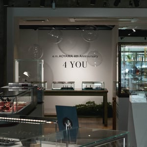 ジュエリーブランド「e.m.」が青山店4周年　インバウンドに手応え、海外進出拡大目指す