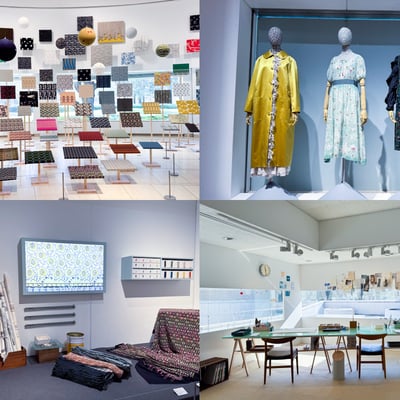 展覧会風景のコラージュ