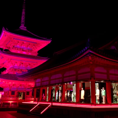 京都 清水寺で開催されたグッチのエキシビション