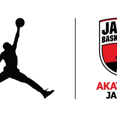 ジョーダン ブランドと日本バスケットボール協会のロゴ