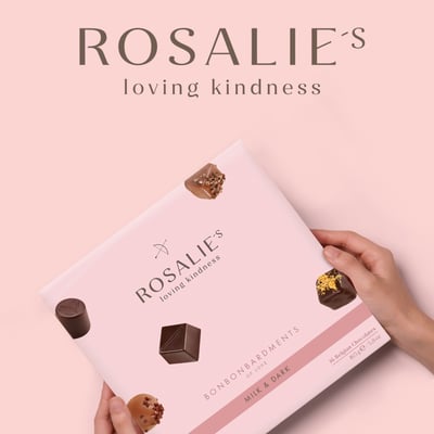 ベルギーのチョコレートブランド「ロザリー」の2023年バレンタインコレクションのヴィジュアル