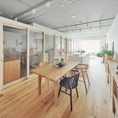 木製のモデルルーム