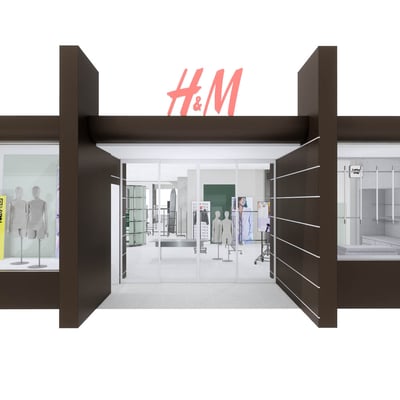 H&M 銀座並木通り店の外装イメージヴィジュアル