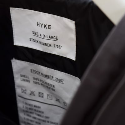HYKE for BIOTOPの別注シェルコート
