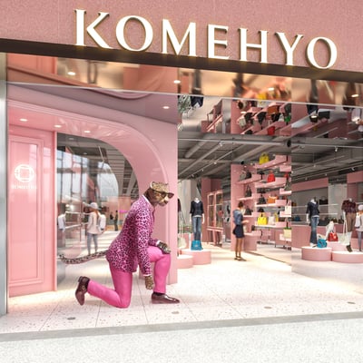コメ兵が6月11日にオープンする「KOMEHYO OSAKA SHINSAIBASHI」外観のイメージ