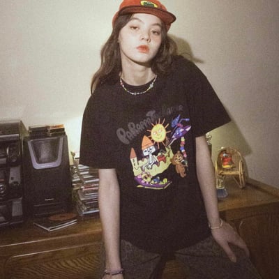 ピグメント加工グラフィックTシャツの画像