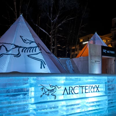 アークテリクスがニセコで行っているポップアップの外観画像