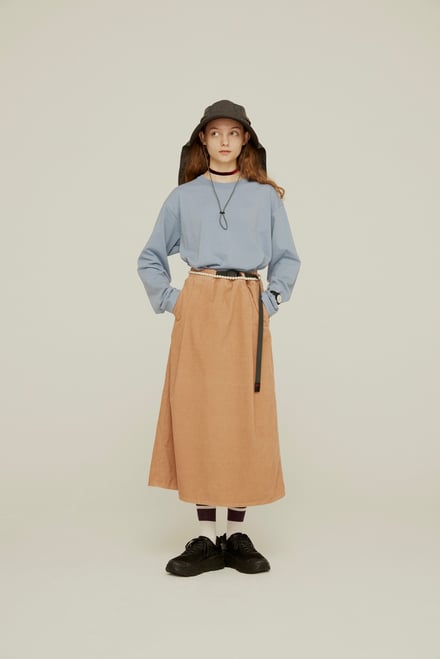 GRAMICCI グラミチ Lee リー / ナイロン ロングスカート Sオレンジサイズ