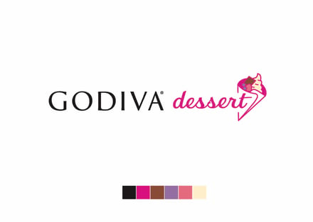 ゴディバ デザート　ロゴ