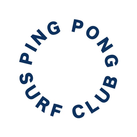 ジャーナルスタンダードと別注アイテムを製作したピンポンサーフクラブのロゴ