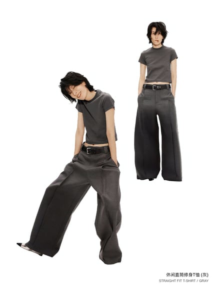 希少！大人気！ Fax Suit Copy Wide-Leg Pants-Taobao Express - wide ...