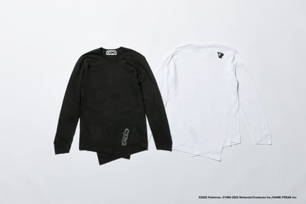CDGファポケモンとコラボレーションした黒と白のTシャツ