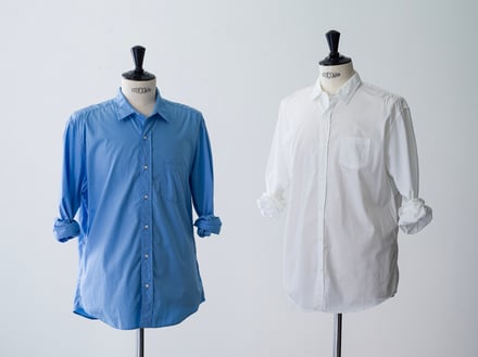 フランク＆アイリーンのブルーとホワイトのシャツ