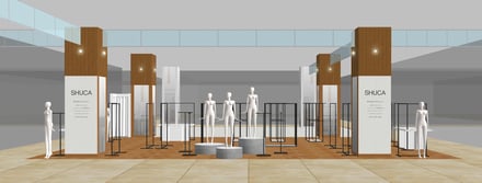 アダストリアが新たに展開するブランド「シュカ」の店舗デザインイメージ