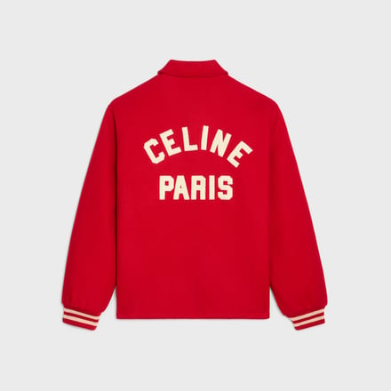 セリーヌ オムの2022年秋冬アイテムの赤いジャケット