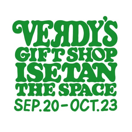 伊勢丹新宿店で開催するVERDYによるアイテムを集めた「VERDY’S GIFT SHOP」の緑のロゴ
