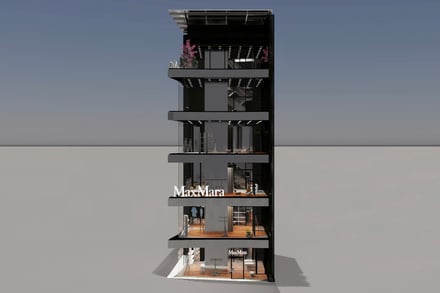 表参道にオープンするマックスマーラの新店舗ビルのイメージ