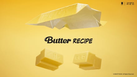 黄色いバターのイラスト