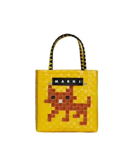 茶色の猫のデザインのバッグ