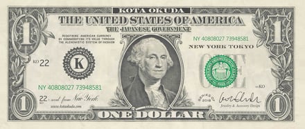 1ドル札の表面