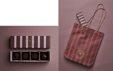 チョコレートボックスとトートバッグ